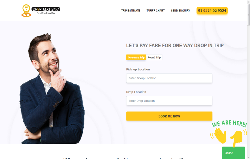 Droptaxi24x7 Services - car rentals system screenshot 1